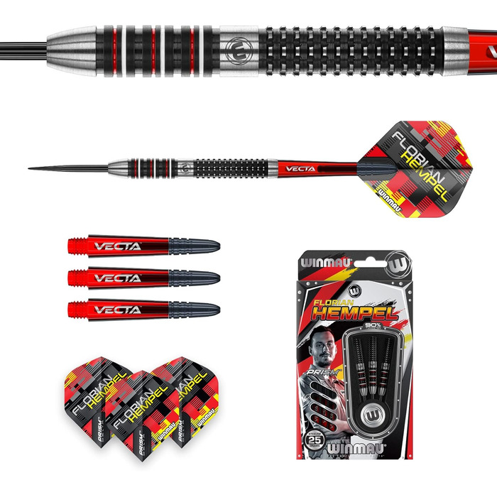 Дротики WINMAU Steel FloHempel 25г NT90 Чорний