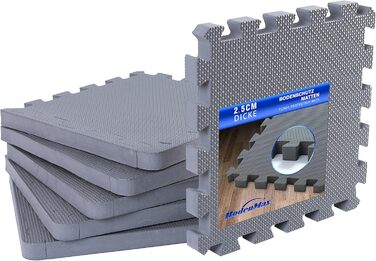 Захисний килимок XXL 32x32 см, товщина 2,5 см, EVA-піна, набір 6/12/18/36 пазлів, підлогове покриття для спортзалу, тренажерів, підвалу, гаража