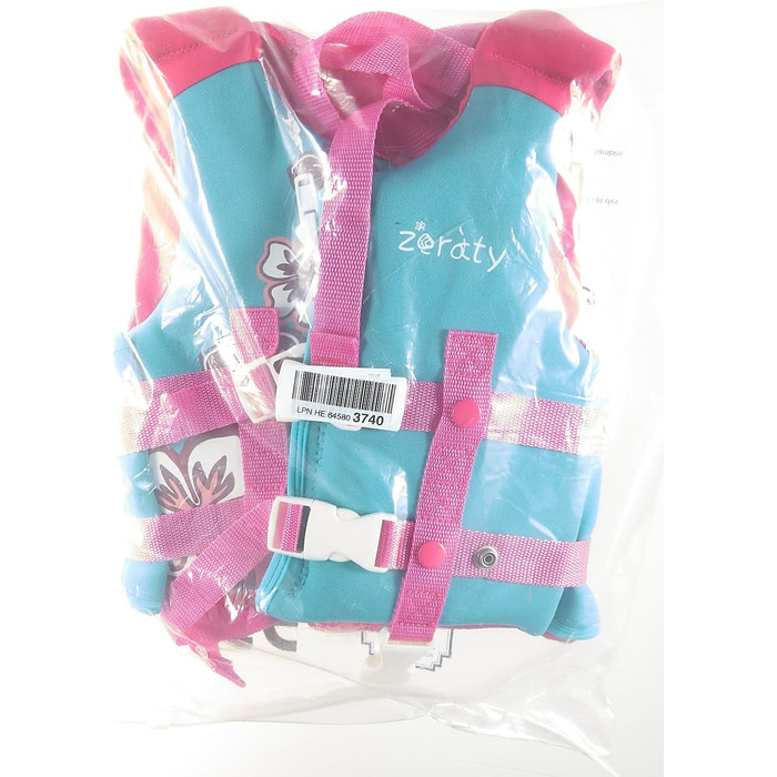 Куртка для плавання Zeraty Kids Life Jacket для малюків з регульованими ременями безпеки Вік 1-9 років / 22-50 фунтів Pink S (рекомендований вік 1-3 роки)