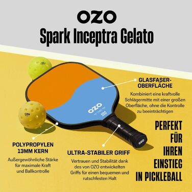 Ракетка OZO Pickleball для початківців - Control Melon & Candy