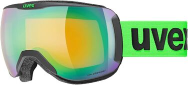 Гірськолижні окуляри Uvex Unisex Downhill 2100 Cv () (One Size, чорний килимок/зелено-помаранчевий)