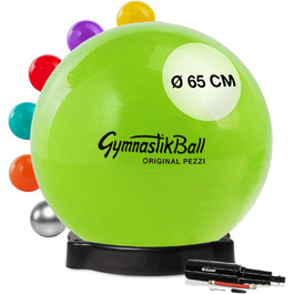 М'яч Pezzi Standard 65см Яблучно-зелений з Ball Bowl & Pump