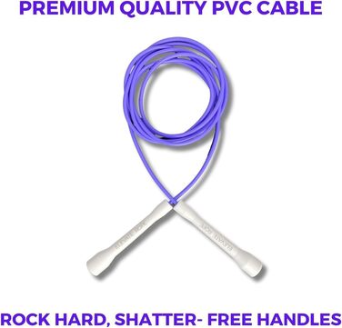 Скакалка Elevate Speed Rope MAX, професійна, з міцного ПВХ з нейлоновим сердечником, 5 мм, довжина до 3 м, посилені ручки
