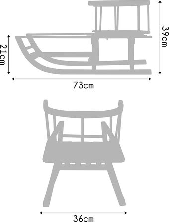 Санки Prime Garden PINNO Mini COMODO Premium зі спинкою