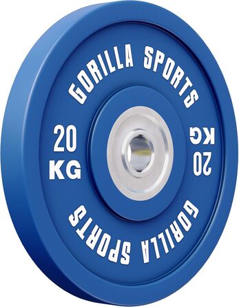 Бамперні пластини GORILLA SPORTS - 50мм, прогумовані, 20 кг