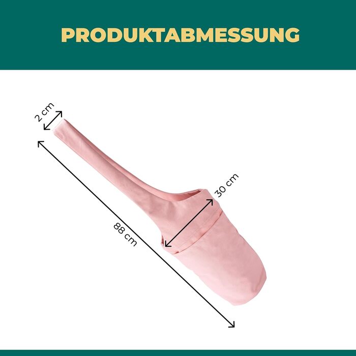 Жіноча сумка через плече - Сумка для йоги з ремінцем - Брезентова сумка через плече для килимків для йоги та килимків для вправ - Сумка-тоут з місцем для килимка для йоги - Аксесуари для йоги (рожевий)