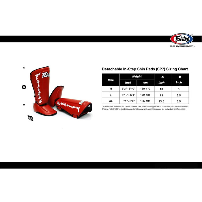 Захист гомілки та стопи Fairtex SP7 для Муай Тай, синтетична шкіра, для чоловіків, жінок і дітей, знімний, легкий, довговічний
