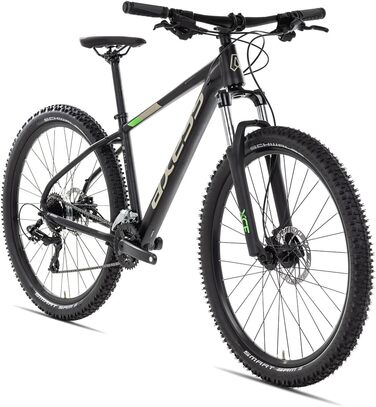 Чоловічий 16-швидкісний дисковий велосипед MTB Shimano Axess Brash (чорний матовий, 14 дюймів)