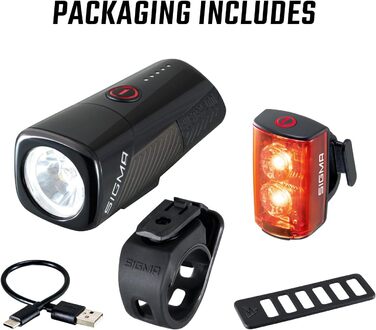 Велосипедний світлодіодний ліхтар Sigma Buster 400 TR.RL 80 LED USB, чорний, універсальний розмір