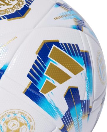 М'яч для футболу adidas Аргентина Ліга, розмір 4, білий/блакитний/золотий, унісекс