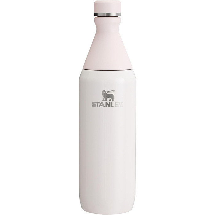 Термобутилка Stanley 590 мл з кришкою, ізольована, нержавіюча сталь, BPA-free, для спорту і подорожей, рожевий кварц