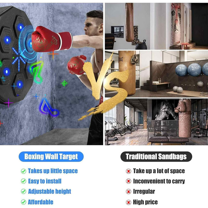 Настінні коробки, Обладнання для тренувань з боксу, Електронне настінне кріплення, Smart, Музична шкатулка вдома, Боксерська груша, Настінне кріплення, Боксерська машина Боксерська машина