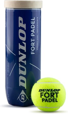 Падель м'ячі Dunlop Fort Padel для турнірів, FIP сертифіковані, 3 шт.