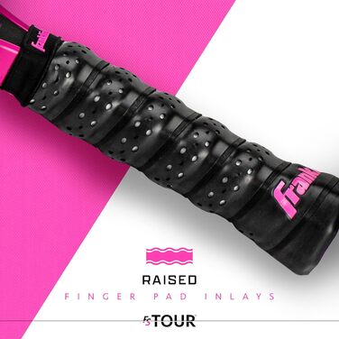 Професійна ракетка для піклболу Franklin Sports FS Tour Series з сирого вуглецевого волокна T700, цілісна конструкція з епоксидною смолою, затверджено USA Pickleball, моделі Dynasty і Tempo, 14/16 мм, сірий, синій, рожевий