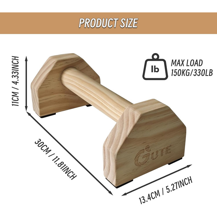Ручки для віджимань з дерева, 2 шт. и суглобових м'яких нековзних паралеток для гімнастики, ручні насоси 30 см, дерев'яні ручки для стійки на руках, бруси для віджимань для гімнастики, домашнього фітнесу, тренування м'язів і силових тренувань