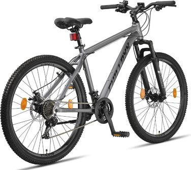 Алюміній 24, 26, 27.5 та гірський велосипед Shimano MTB велосипед для хлопчиків, дівчаток, чоловіків та жінок 21 швидкісний велосипед Gears Жіночий велосипед (сірий 2 D, 27.5 дюймів)