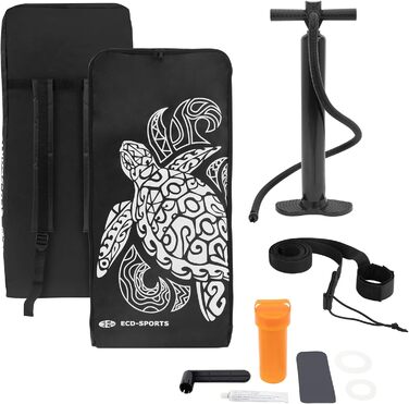 Надувна SUP-дошка ECD Germany Maona 308 см, комплект: алюмінієве весло, PVC, бірюзова/чорна/рожева/сіра/оливкова, для серфінгу, веслування
