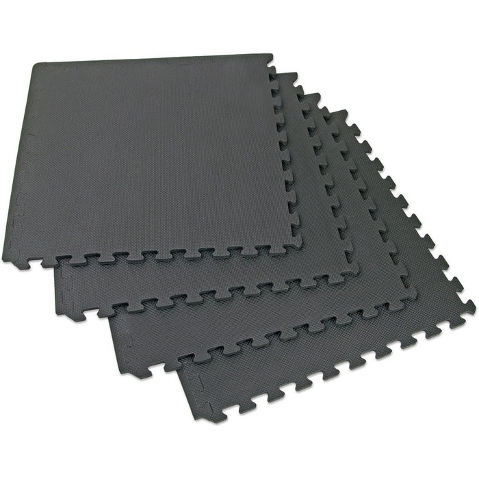 Пазлові EVA мати 66fit для дорослих, 4 шт., 60x60 см, 13 мм, чорні
