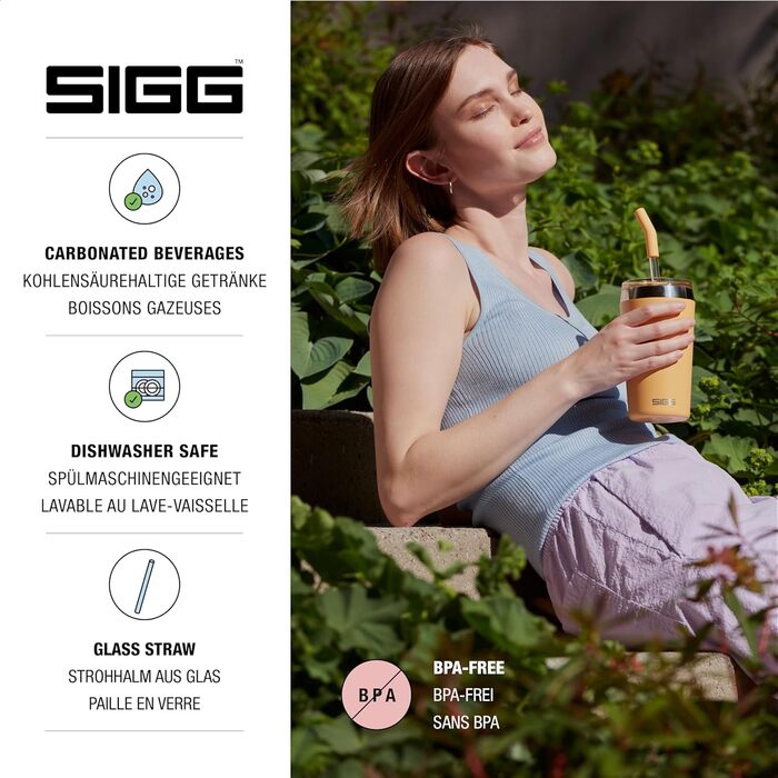 Кружка SIGG Helia, 0,45/0,6 л, без BPA, нерж. сталь, персик