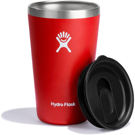 Термочашка HYDRO FLASK 473 мл з кришкою, вакуумна, з нержавіючої сталі, для напоїв гарячих і холодних, герметична, BPA-free, колір Goji