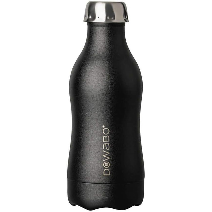 Колекція коктейлів Dowabo Water Bottle - газована ізольована пляшка з нержавіючої сталі - 12 годин гаряча та 24 години холодна - мл (350, Black Sun)