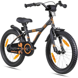 Велосипед дитячий 6+, Coaster Brake, чорний/помаранчевий, 18