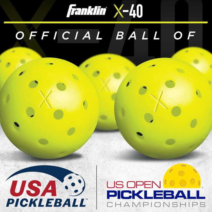 Набір ракеток Franklin Pickleball з вуглецю для 2 гравців і м'ячі X-40