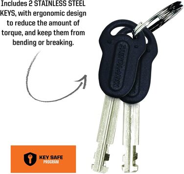 Велозамок Kryptonite Keeper 510 3мм/100см та ланцюговий замок Keeper 785 7мм/85см, чорний/сірий, протиугінний