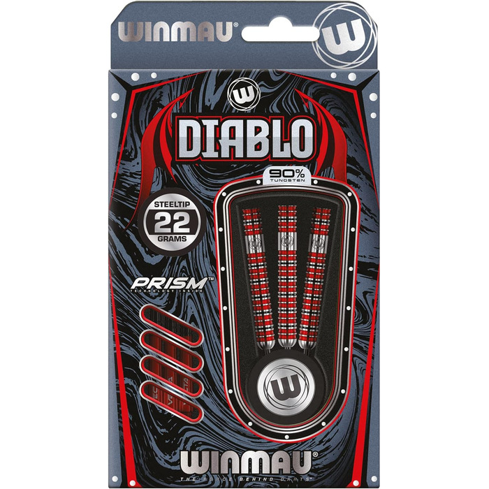 Вольфрамові дротики WINMAU Diablo Professional, сталевий наконечник, 22 г