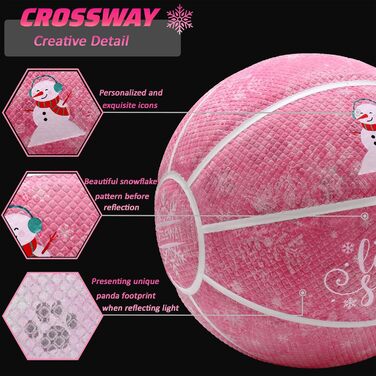 Світний персоналізований голографічний баскетбольний м'яч CROSSWAY, розмір 5, для підлітків, дівчат, хлопців, жінок і чоловіків, для гри в залі та на вулиці, 27,5'', подарунок