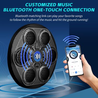Музичний боксинг-апарат Smart LED, електронний Bluetooth, 15 режимів і швидкостей, королівський досвід, з боксерськими рукавичками, подарунок для дорослих