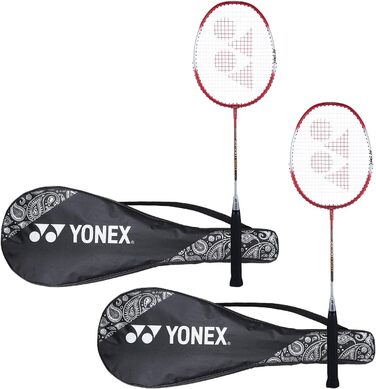 Ракетка Yonex ZR 100, набір 2 шт., алюміній, з рукавом, червона