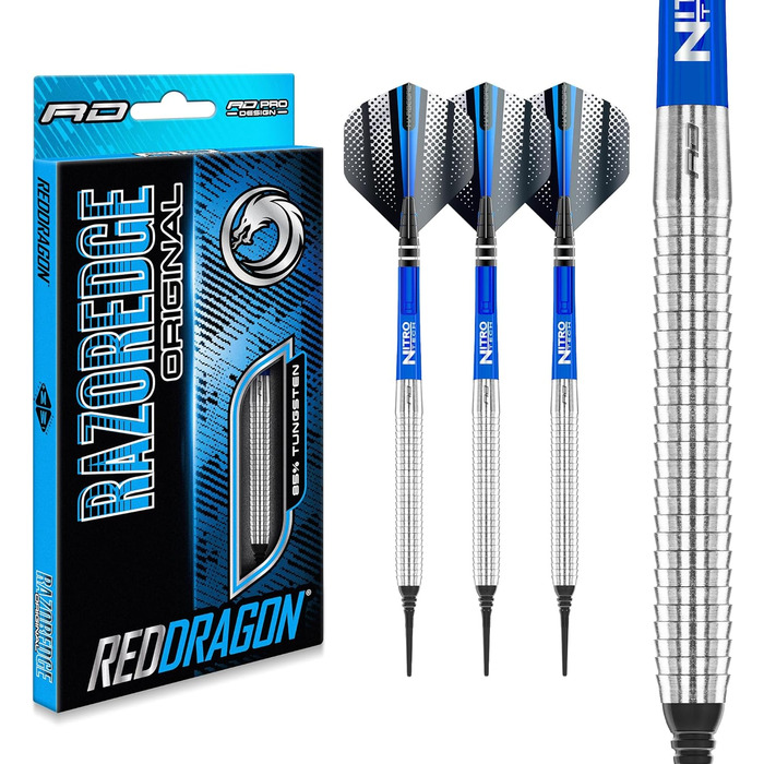 Бритва Edge Softip Darts Вольфрам Profi 18G з польотами, валами