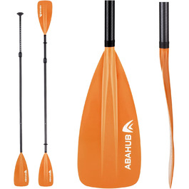 Весло Carbon SUP/Kayak, регульоване, легке, помаранчеве, 4 шт.