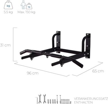 Турнік Mobiclinic з кріпленням, до 150 кг, не ковзає