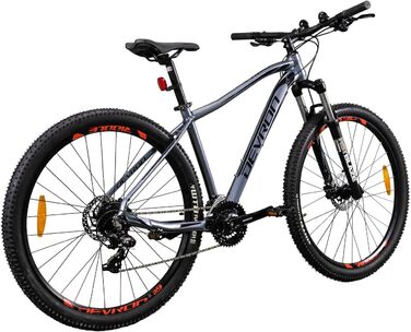 Чоловічий гірський велосипед Devron Ridde RM1.9 - колеса 29-Zo, Shimano 3x8, гідравлічне дискове гальмо, багатосторонній MTB для пригод (сірий, M)