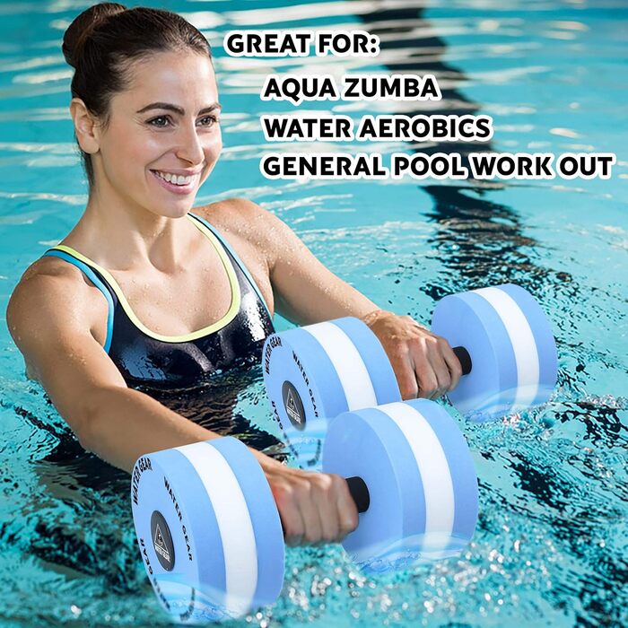 Гідробуї для аквааеробіки Wasser Gear, сині, максимальний опір 80%