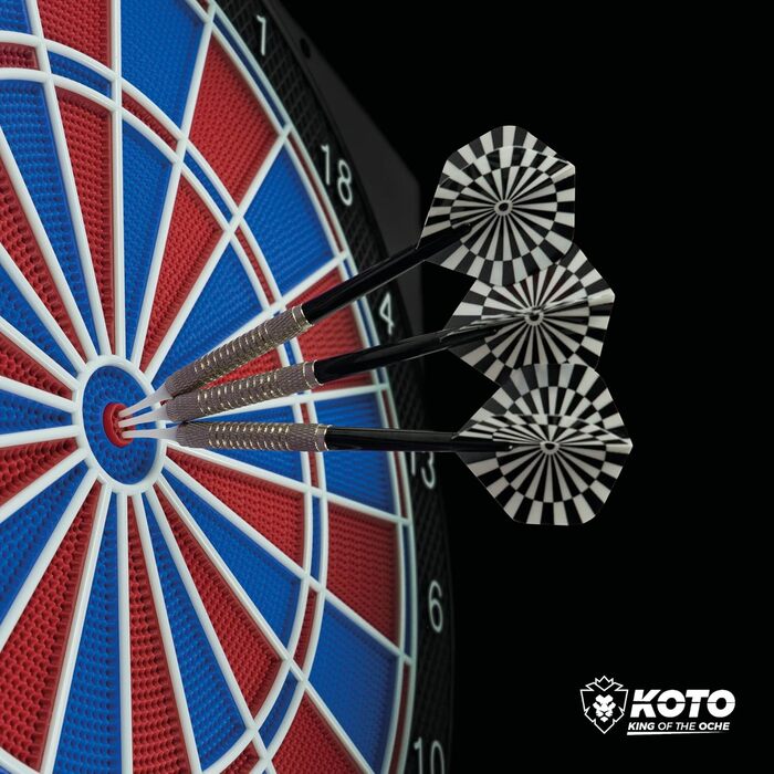 Електронна дартс-дошка KOTO Royal 580 з 6 м'якими дротиками, 36 ігор та 580+ варіацій, багатокористувацький електронний дартс