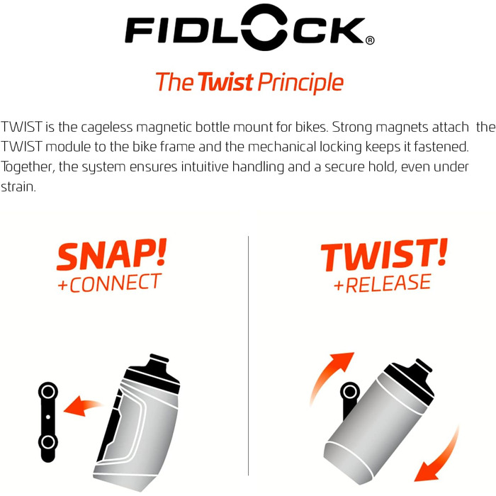 Пляшка для води Fidlock з коннектором Twist Black Розмір 450 мл Чорна 450 мл