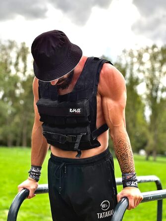 Жилет RAMASS Fitness Weight Vest, ваговий жилет 1кг - 20 кг, знімні металеві обважнювачі, ідеально підходять для гімнастики, силових тренувань, обладнання для чоловіків і жінок