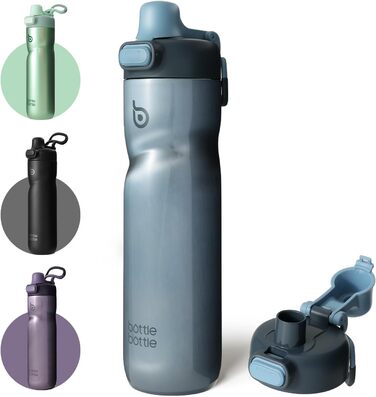 Термобутилка BOTTLE BOTTLE 680 мл з ручкою і клапаном, спортивна, герметична, для велосипеда, подорожей, синя