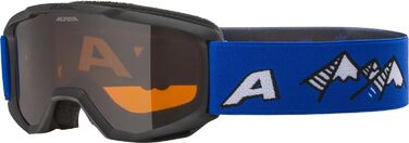 Окуляри ALPINA Kid Piney Ski Goggles, One Size, чорно-сині матові