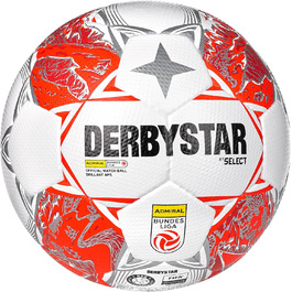 Футбольний м'яч Derbystar Admiral Bundesliga Brillant APS v24, біло-червоний, розмір 5, ігровий