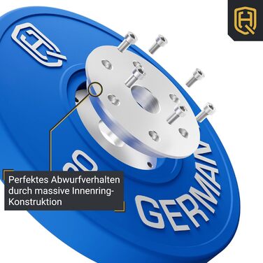 Бампер HQ Germany Competition 50 мм, IWF, набір 100 кг (2x5-20 кг)