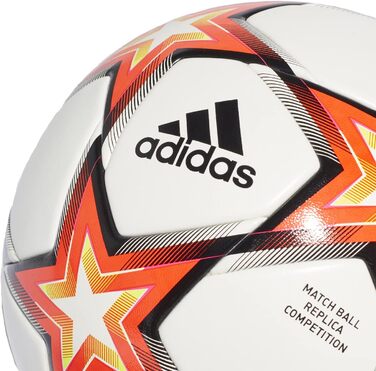 Футбольний м'яч adidas Finale 21, розмір 5, білий/червоний/жовтий/чорний, для змагань, унісекс