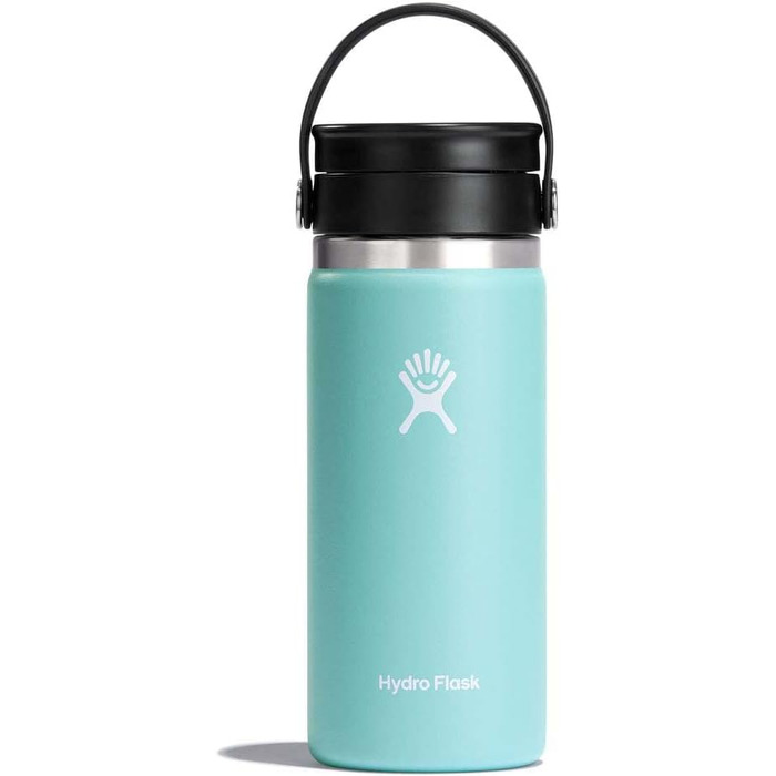 Термос-гуртка Hydro Flask 473 мл із нержавіючої сталі, вакуумна ізоляція, кришка Flex Sip, не протікає, для кави та напоїв у дорогу, широка горловина, Dew