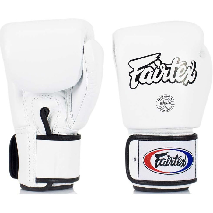 Боксерські рукавички Fairtex, BGV-1, білі, боксерські рукавички ММА Тайський тайський бокс (10 унцій)