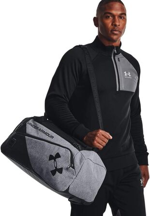 Спортивна сумка Under Armour UA містить спортивну сумку Duo SM Duffle (одного розміру, сіра смола середнього вересу, одномісна)