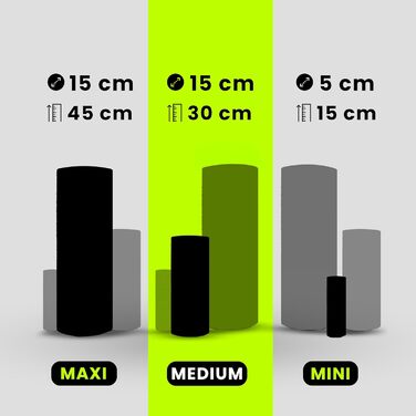 Фасцієва ролика для масажу, йоги та реабілітації EVA, сіра 30x15 см