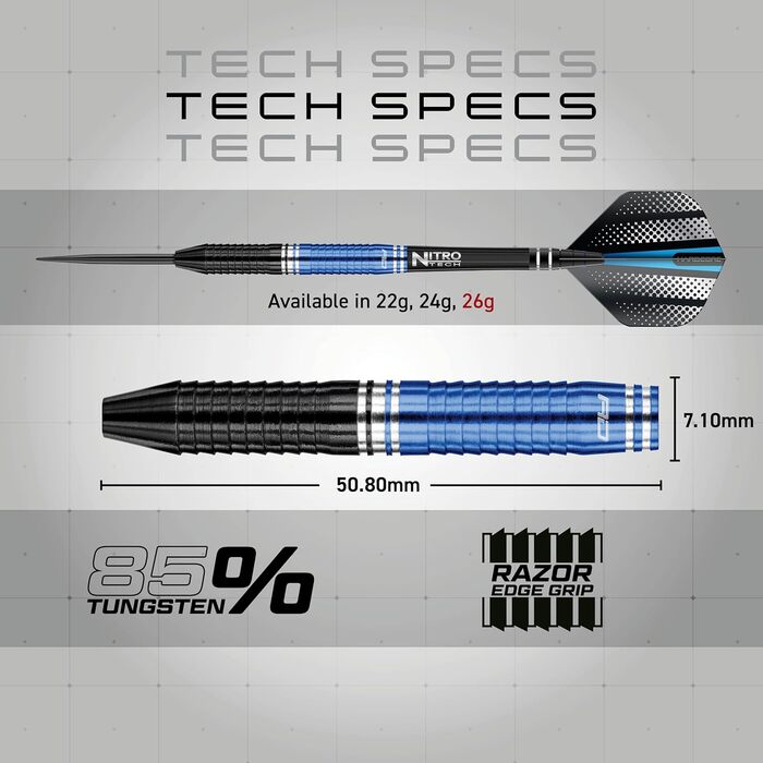 Дротик сталевий професійний (26G, ZX-3)